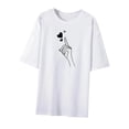 thumbnail image 3 of Camiseta básica informal de manga corta para mujer, para ir de compras, uso diario, viajes XL Yuyangstore Camiseta para mujer, 3 of 8