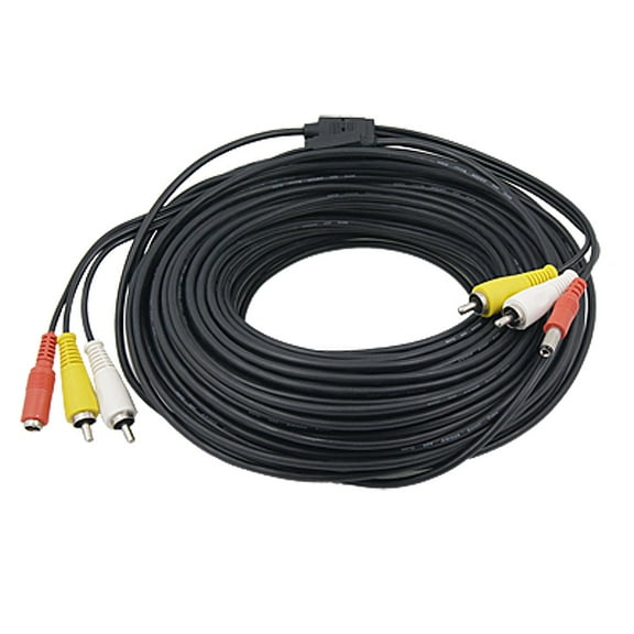 15m 50FT RCA Power Audio Video AV Cable for CCTV Camera Surveillance System