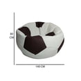 thumbnail image 4 of Puff Balón De Soccer Grande Confortable Blanco/Chocolate®, 4 of 4