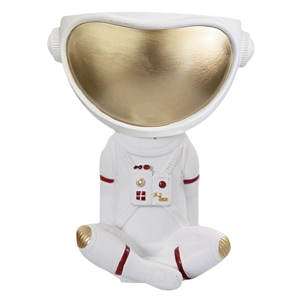 Maceta creativa para flores, maceta de astronauta, maceta para bonsái, jarrón para oficina Dorado con las piernas cruzadas