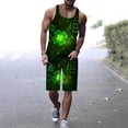 thumbnail image 2 of toraway Ensembles de Pyjama pour Hommes Coton/shorts Été Décontracté Imprimé Col Rond Gilet à Cordon Ensemble Deux Pièces L, 2 of 4