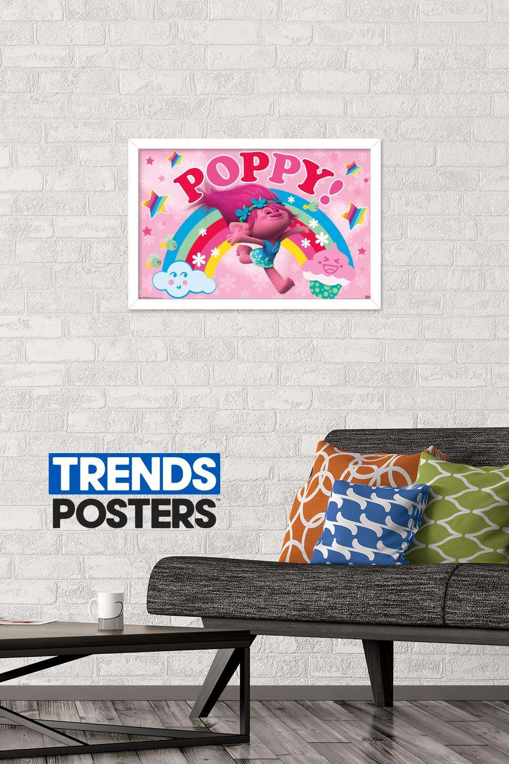DreamWorks Trolls - Poppy Wall Poster, 14.725" x 22.375", Framed