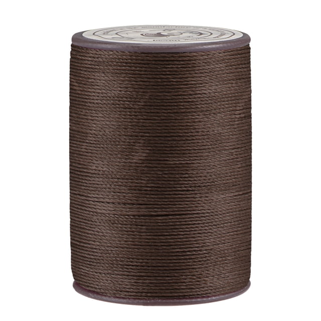 Unique Bargains Thin Waxed Thread 93 Yards 0.65mm Polyester String Cord for Machine Sewing Hand Quilting Weaving, Dark brown