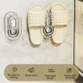 thumbnail image 4 of Shelf 4Pcs Silver Wall Mounted Slipper Rack Telescopic Shoe Organizer for Bathroom Kitchen Living Room ABS Plastic Storage Shelf Rkxzt, 4 of 8