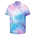 thumbnail image 3 of miqiqism Comfy Shirts Mens Short Sleeve Tops Tie Dye Blouses Botton Down Tee Top Shirt Casual Outfits Trendy Summer Clothings,04_Multicolor,5X-Large, 3 of 4