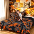 thumbnail image 4 of Manfei Farmhouse Camouflage King Size Comforter Sets, Countryside Camo Comforters King Size, Gray Orange, Black Reversible, 3-Piece, 1 Comforter and 2 Pillowcases, 4 of 7