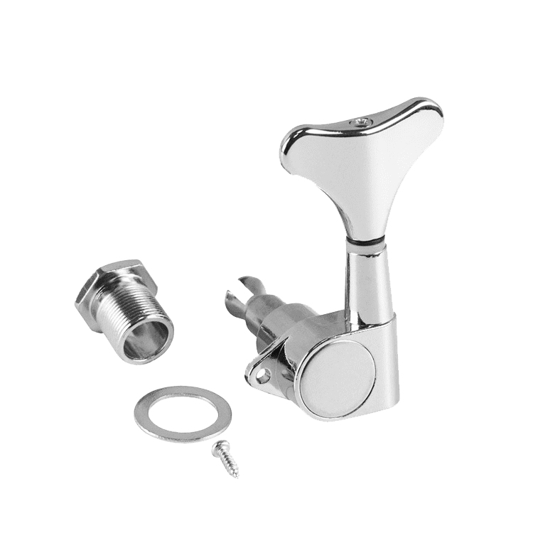 LOOKSEVEN 1/4/5 PCS Electric Bass Guitar Tuning Pegs Machine Heads - Chorme, Left/Right Available-2L3R