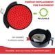 thumbnail image 3 of Revestimiento para freidora de aire de 2 piezas, redondo de 9" (negro/rojo) Xemadio WRMH-834, 3 of 7