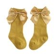thumbnail image 2 of Baby Girls Knee High Socks Bow Long Stockings Infants Toddlers Ruffled Socks School Uniform Leggings, 2 of 3