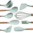 thumbnail image 2 of Advancent 1 cuchara de sopa con mango de madera, espátula, cepillo, raspador, servidor de Pasta, batidor de huevos, olla antiadherente, utensilios de Cocina y Comedor juego de 9 piezas Advancent HA0025-10, 2 of 2