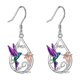 thumbnail image 1 of Collar Colgante Colibrí y Flor Pendientes Divertidos Pendientes Animales Efecto 3D Pendientes Mujeres Pendientes Bonitos para Chicas Universitarias, 1 of 8