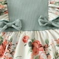 thumbnail image 6 of Gerichy Baby Girl Summer Floral Clothes Ruffle Sleeveless Romper Bodysuit Onesie Outfit Girls Short Sleeve Floral Prints Romper Summer Bodysuits Clothes Headbands Fly Sleeve Romper, 6 of 8