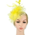 thumbnail image 2 of Fascinators for Women Tea Party Headband Derby Hats Cocktail Flower Mesh Feathers Headwear Hair Clip for Wedding, 2 of 5