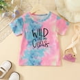 thumbnail image 3 of LNMQLPDBS Tie Dye Shirt Kids Short Sleeve Letters Printed T Shirt Toddler Girl Crewneck Loose Shirts Baby Gifts for Girls Cute Summer Beach Vacation Party Tops Pink 3-4 Years, 3 of 9