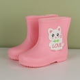 thumbnail image 2 of Gelikeya Boys Rain Boots Waterproof Rubber Boots Little Girl School Shoes Snow Boots (Rainwear, Pink, 2-3 Years), 2 of 3