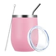 thumbnail image 2 of Taza térmica de acero inoxidable, taza térmica para exteriores con boca resbaladiza redonda de 12 oz y 360 ml con cubierta deslizante para viajes, 2 of 8