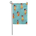 thumbnail image 1 of LADDKE Pattern Hawaii Dance Girls Playing Ukulele and Dancing Hula Aloha Garden Flag Decorative Flag House Banner 12x18 inch, 1 of 2
