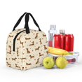 thumbnail image 4 of Yiaed Heart Dachshund Print Insulated Lunch Bag Reusable Cute Tote Lunch Box, Leakproof Cooler Lunch Bags for Work Office Travel School Picnic, 4 of 5