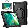 thumbnail image 2 of Case for iPad 6th/5th Gen (2018 2017)/iPad Air 2/iPad Pro 9.7 inch, 360 Rotating Stand Handle Shoulder Strap Heavy Duty Shockproof Cover, Black, 2 of 7