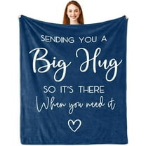 Get Well Gifts for Women After Surgery, Inspirational Gifts for Women, Sympathy Gift, Thinking of You Gifts, Breast Cancer Gifts for Woman, Feel Better Gifts, Healing Blanket Blue 60x50in