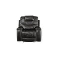 thumbnail image 3 of HomeStock Antique Appeal Recliner (Motion) in PU Leather Upholstery, Comfortable Recliner for Living Rooms-Color:Magnetite Black, 3 of 5