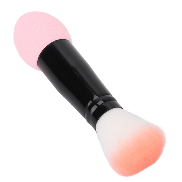Brocha De Colorete Multifunción Doble, Cepillo De Fibra Y Esponjoso De Doble Cabeza, Cepillo De Belleza Para Maquillaje De Cabello