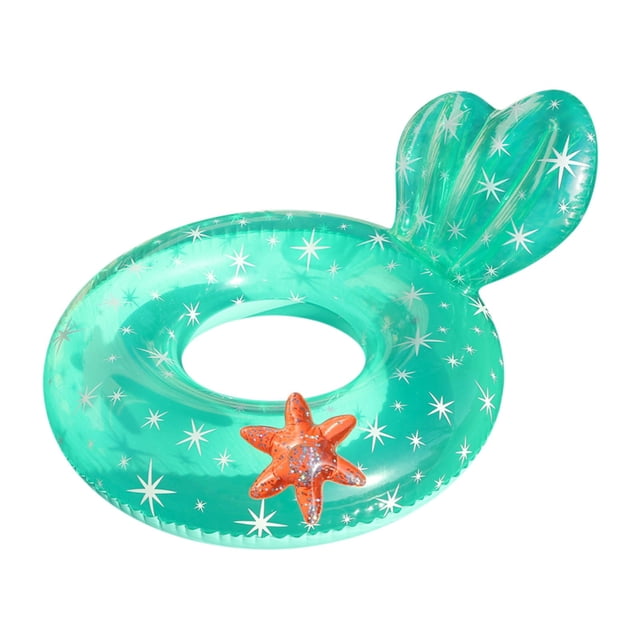 CEHVOM Swimming Ring Floating PVC Swimming Pool Water Swim Ring Folding Middle Mesh Summer Inflatable Bed Clearance
