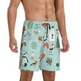 thumbnail image 2 of Naloa Christmas Winter Animals Men's Short Pajama Pants, Lounge Comfort Shorts with Elasticized Waistband and Side Pockets - Small, 2 of 9