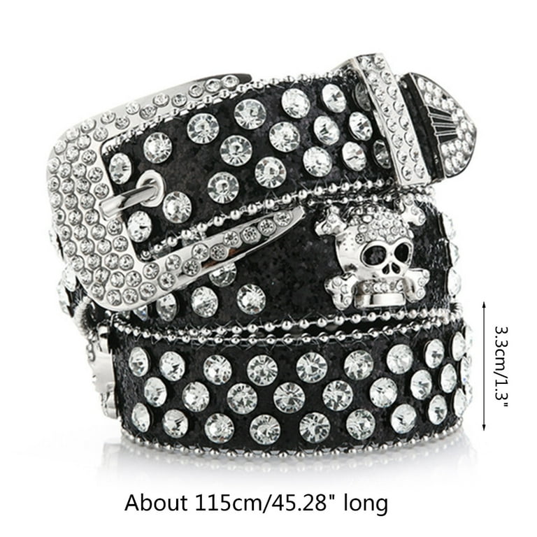MINGPAI Head Skull Buckle Belts Women Pu-leather Gothic Y2k MINGPAI Head Skull Buckle Belts Women Pu-leather Gothic Y2k