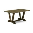 thumbnail image 2 of East West Furniture V776SI737-7 7-Pc Kitchen Dining Room Set- 6 Parson Dining Chairs with Limelight Linen Fabric Seat and Button Tufted Chair Back - Rectangular Table Top & Wooden Legs -..., 2 of 9