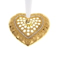 thumbnail image 2 of Bolígrafo de firma de libro de invitados Zulema con soporte en forma de corazón Blanco Dorado Pluma y Holder, 2 of 6