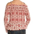 thumbnail image 2 of I.N.C Womens Printed Pullover Blouse, Red, 2, 2 of 2