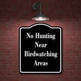thumbnail image 2 of No Hunting Near Birdwatching Areas BLACK Aluminum Composite Sign 8.5''x10'', 2 of 9
