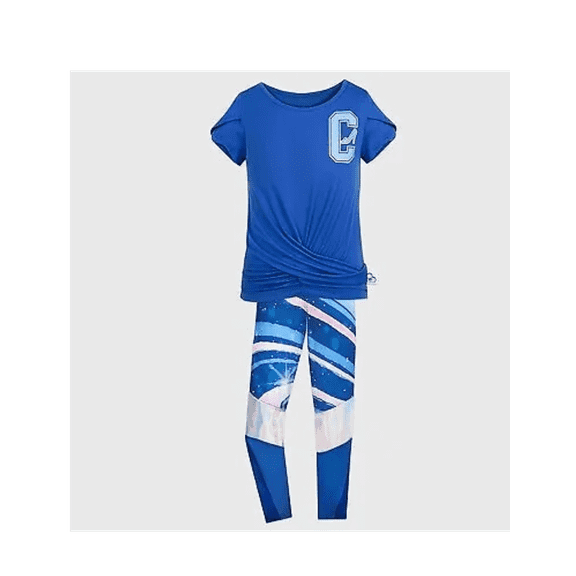 Girls' Disney Cinderella 2pc Top and Bottom Lounge Set - Blue 4 - Disney Store