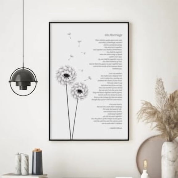 On Marriage Kahlil Gibran Quote Poster, Poster Home Decor , Poster Print Only