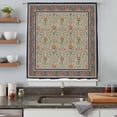 thumbnail image 4 of Boho Floral Sheer Curtains 45 Inches Long, Vintage Flowers Abstract Art Ethic Tribe Light Filering Curtains, Breathable Simi Curtain Privacy Drapes for Kitchen Bathroom Small Window Treatment, 4 of 9