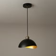 thumbnail image 6 of Luna Bella Pendant Light Small Matte Black Weathered Brass, 6 of 10