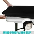 thumbnail image 2 of decorUhome Waterproof Vinyl Fitted Table Cloth For 30"x 48" Rectangle Tablecloth, Wipeable Elastic Table Cover , Black, Indoor or Outdoor, 2 of 7