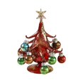 thumbnail image 2 of GUOOL Red Glass Christmas Tree Decoration Glass Statue Sculpture Party Home Decor, 2 of 9