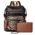 thumbnail image 1 of Mochila Shrrie Leather Fashion Women Travel Black, 1 of 7