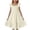 Beige, variant on Grblisyd Girls Dresses Size 10-12 Flutter Double Layer Ruffle Sleeve Summer Solid Color Square Neck Sundress Birthday Party Casual Outfit