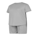 thumbnail image 3 of PENGXIANG 2 Pieces Suit Set Men  Neck Short Sleeve T-Shirt+ Shorts with Pocket, 3 of 6