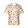 thumbnail image 2 of Picia Cute Cartoon Mushrooms Gentle Cotton Regular Fit Short Sleeve Casual Hawaiian Shirt for Men-X-Large, 2 of 9