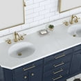 thumbnail image 5 of Water Creation Palace 72" Wood Double Bathroom Vanity in Blue/Satin Gold, 5 of 11