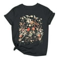thumbnail image 3 of T-Shirt à Manches Courtes Imprimé Floral pour Femmes, Col Rond, Manches Longues Épaisses, T-Shirt Décontracté pour Femmes, 3 of 3
