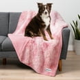 thumbnail image 2 of PetAmi Waterproof Dog Blanket for Small Medium Dogs, Calming Fleece Cat Blanket, Couch Protector Washable Sherpa Faux Fur Pet Throw for Puppy, Soft Reversible 29x40 Tie-Dye Pink, 2 of 9