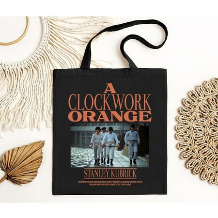 vintage A Clockwork Orange Movie Bag  Retro Washed Movie Tote Bag  Stanley Kubrick Graphic   Classic Movie Lover Gift Memorabilia-TH14429