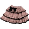 thumbnail image 3 of Conjunto de falda corta con capa de encaje para mujer, color negro - Material de poliéster, tallas S-M, adecuado para fiesta/casual, cintura elástica, 3 of 3