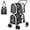 Gray, variant on QueelQuest Double Pet Stroller with 2 Detachable Carrier Bags, Safety Belt, 4 Lockable Wheels Cat Stroller Travel Carrier Strolling Cart, Folding Dog Stroller for Small Medium Dogs Cats Puppy (Beige)