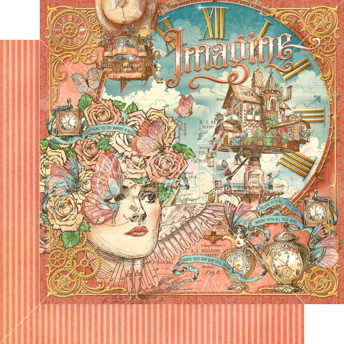 Graphic 45 Collector's Edition Pack 12"X12"-Imagine
